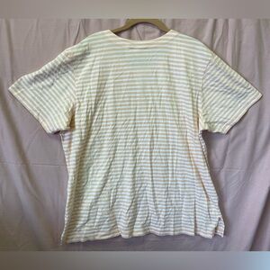 Liz Claiborne Vintage Women Creamsicle Orange & White Striped 100% Cotton 2X Top